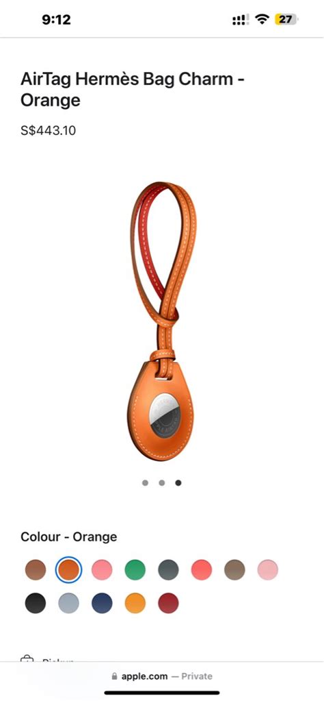 hermes airtag orange|hermes new airtag 2022.